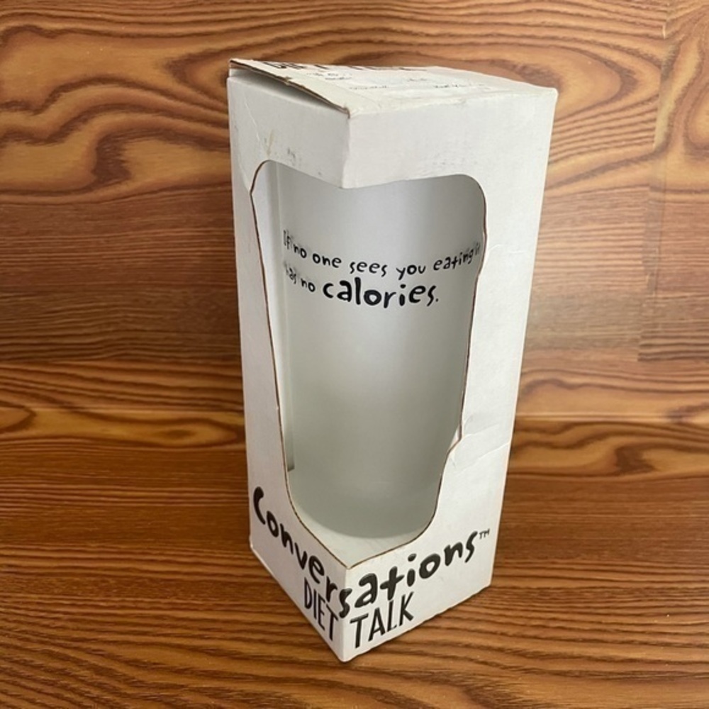 CONVERSATION DIET TALK funny quote tumbler cup
